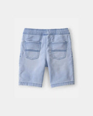 Boys Denim Drawstring Shorts - Light Wash