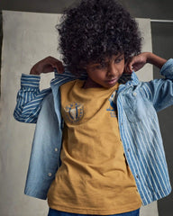 Boys Hickory Button-Down Shirt - Blue