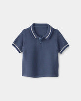 Baby Boy Sweater Polo Shirt - Navy