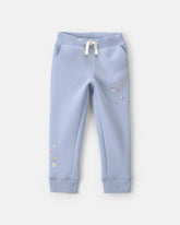 Toddler Girl Fleece Joggers - Blue