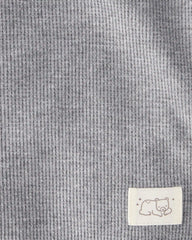 Baby 2-Pack Waffle Knit Blankets - Grey/Navy