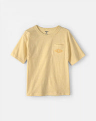 Kid OshKosh Logo Embroidered Pocket Graphic Tee - Yellow