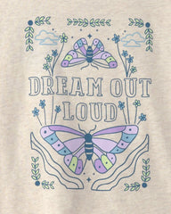 Girls 'Dream Outloud' Graphic Tee - Cream