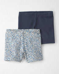 Baby Girl 2-Pack Organic Cotton Ribbed Cartwheel Shorts