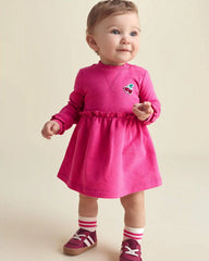 Baby Girl Striped Sneakers - Burgundy