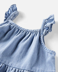 Toddler Girl Organic Cotton Chambray Dress