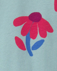 Toddler Girl Floral Long-Sleeve Peplum Top - Blue/Red