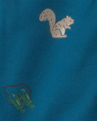 Toddler Boy Camp Short-Sleeve 2-Piece Pajama Set - Blue