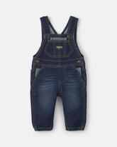 Baby Boy Denim Overalls - Dark Wash