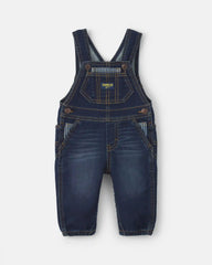 Baby Boy Denim Overalls - Dark Wash