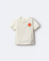 Toddler 'Funny Sunny' Rolled Cuff Tee - Cream