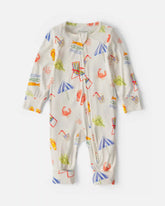 Baby Beach PurelySoftâ„¢ 2-Way Zip Sleep & Play Pajamas - Cream