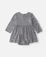 Baby Girl Halloween PurelySoft™ Long-Sleeve Bodysuit Dress - Grey