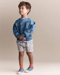 Toddler Baking Wide-Arm Pocket Sweatshirt - Blue