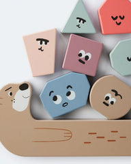 Toddler Otter Wooden Stacker Activity Set