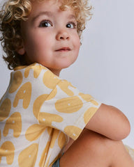 Toddler Relaxed Graphic Tee in Otter Avenue Print - Yellow