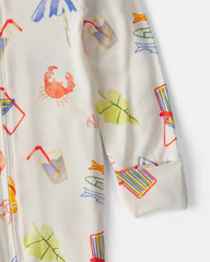 Baby Beach PurelySoft™ 2-Way Zip Sleep & Play Pajamas - Cream