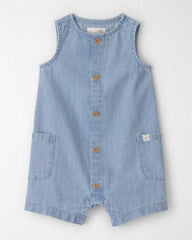 Baby Organic Cotton Chambray Romper