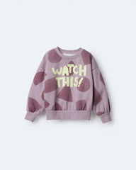 Toddler Girl Watch This!' Shapes Dolman-Sleeve Sweatshirt - Mauve