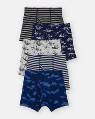 Toddler Boy 5-Pack Dinosaur Animal Print Boxer Brief Underwear