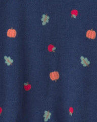 Baby Girl Fruit Fleece 2-Way Zip Sleep & Play Pajamas - Blue