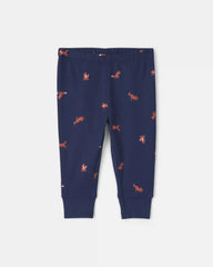 Baby Boy 3-Piece Fox Long-Sleeve Bodysuit & Pant Set - Navy Blue/Grey