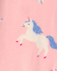 Girls 1-Piece Unicorn DreamPlush Snug Fit Pajama - Pink