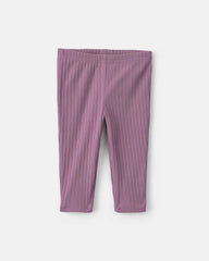 Baby Girl 2-Piece Long-Sleeve Bodysuit & Tulle Pant Set - Purple