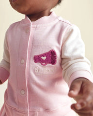 Baby Girl 3-Piece Varsity French Terry Layering Set - Pink
