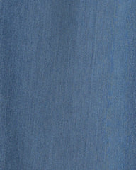 Girls Medium Wash Denim Straight Jeans - Blue/Pink