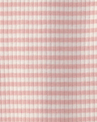 Baby Girl Striped Sleeveless Romper - Pink