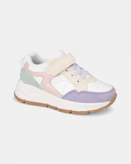 Toddler Girl Color Block Sneakers - White