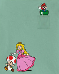 Girls Super Mario Bros™ Princess Peach Short-Sleeve Graphic Tee - Green