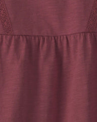 Girls Organic Cotton Peplum Top