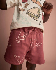 Toddler City Park™ Short in Snack Print - Red