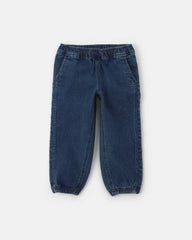Toddler Boy Denim Joggers - Medium Wash