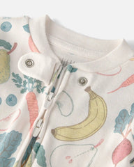 Baby Organic Cotton Sleep & Play Pajama in Veggie Fruit