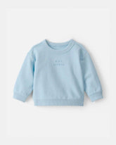 Baby 'More Cuddles' French Terry Pullover Sweatshirt - Blue