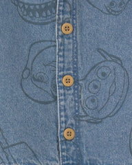Baby Boy 2-Piece Pixar© Toy Story Chambray Short-Sleeve Top & Short Set - Medium Wash