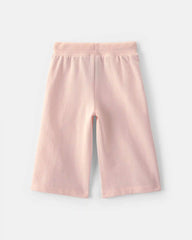 Baby Girl French Terry Drawstring Pants - Pink