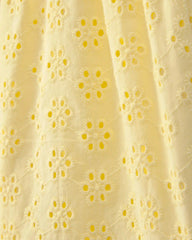 Girls Eyelet Shorts - Yellow