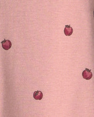 Baby Girl Organic Cotton Sleep & Play Pajamas in Apples