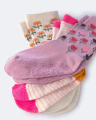 Toddler Girl 3-Pack Floral Crew Socks