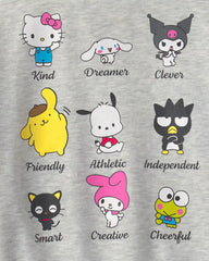 Girls Hello Kitty® French Terry Pullover Sweatshirt - Grey