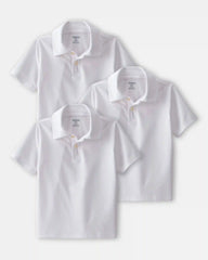 Toddler Boy 3-Pack Uniform Active Polo Shirts - White