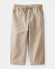 Toddler Boy Drawstring Pull-On Pants - Khaki