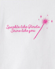 Girls Wicked Glinda Rib Top - White