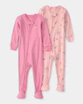 Toddler Girl 2-Pack Strawberry Floral Snug Fit 1-Piece Pajama - Pink