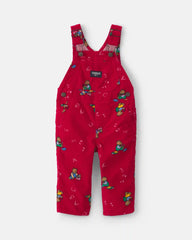 Baby Bear Corduroy Overalls - Red