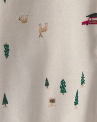 Baby Boy 2-Piece Christmas Twill Long-Sleeve Top & Pant Set - Cream/Green